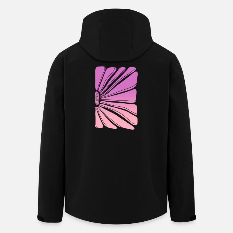 Flower in pink purple gradient - Recycelte Männer Softshell-Jacke von Stanley/Stella - Schwarz