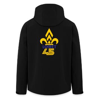 Fleur de Lys Loiret 45 - Men’s Recycled Softshell Jacket by Stanley/Stella - black - Back - AI Model Male 185 light (185cm)