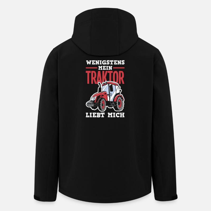 Au moins, mon tracteur m’aime - Veste softshell homme en polyester recyclé Stanley/Stella - noir
