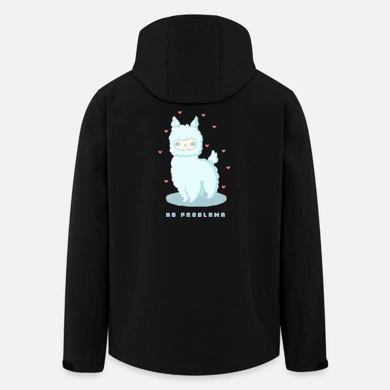No Problama – Funny Llama Design - Men’s Recycled Softshell Jacket by Stanley/Stella - black