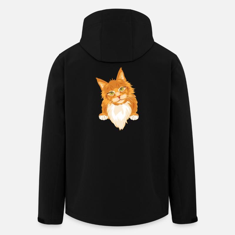 Shy cute ginger cat - Men’s Recycled Softshell Jacket by Stanley/Stella - black