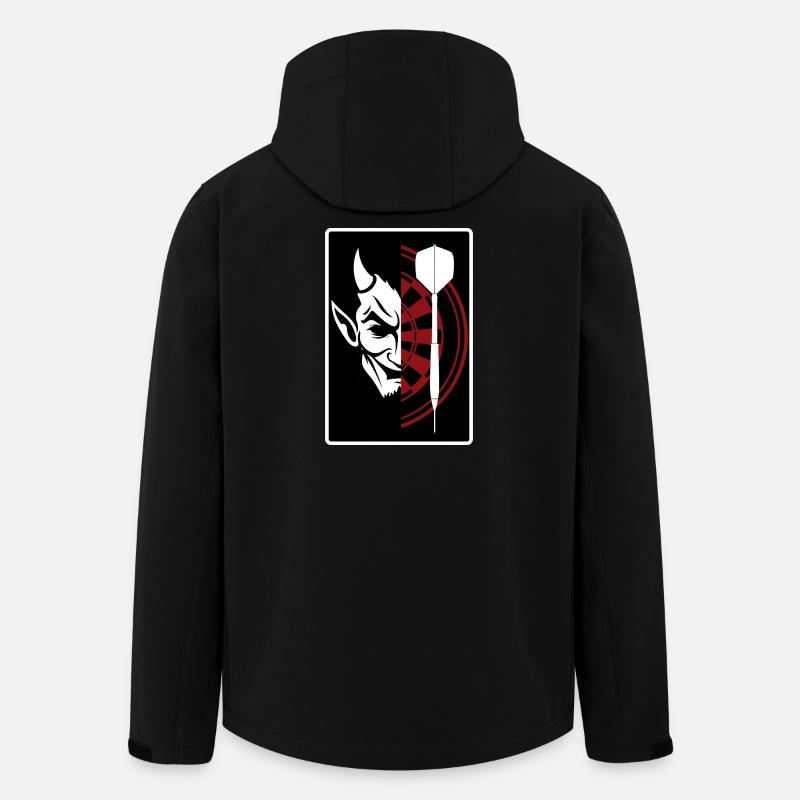 Darts, Bullseye, Dartboard and devil. - Recycelte Männer Softshell-Jacke von Stanley/Stella - Schwarz