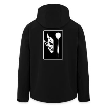 DARTS AND DEVIL - Recycelte Männer Softshell-Jacke von Stanley/Stella - Schwarz - Hinten - AI Model Male 185 light (185cm)