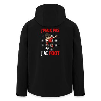 Ich kann nicht, Football Boys - Recycelte Männer Softshell-Jacke von Stanley/Stella - Schwarz - Hinten - AI Model Male 185 light (185cm)