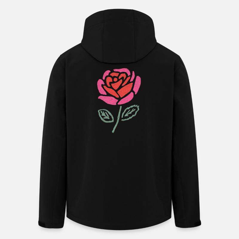 Wasserrose Farbexplosion - Recycelte Männer Softshell-Jacke von Stanley/Stella - Schwarz