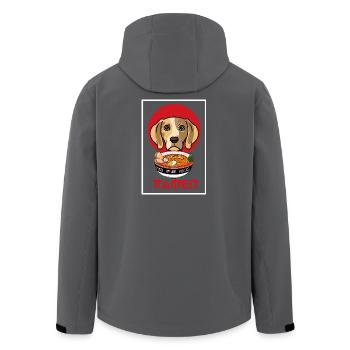 Süßes Beagle-Ramen Japanisches Pop-Art-Foodie-Geschenk - Recycelte Männer Softshell-Jacke von Stanley/Stella - Anthrazit - Hinten - AI Model Male 185 light (185cm)