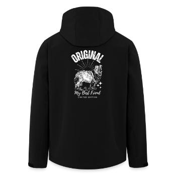 Original Dog My Best Friend - Men’s Recycled Softshell Jacket by Stanley/Stella - black - Back - AI Model Male 185 light (185cm)