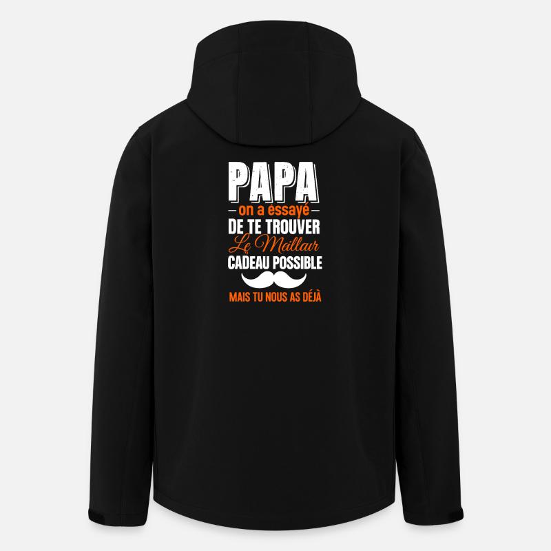 Papa sucht das perfekte Geschenk - Recycelte Männer Softshell-Jacke von Stanley/Stella - Schwarz