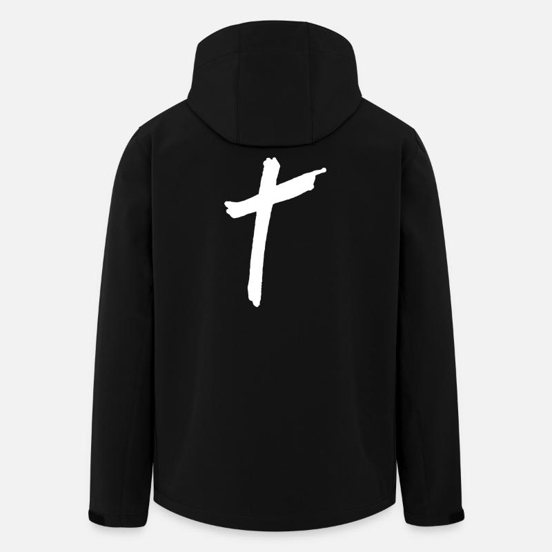 Croix de Jésus - Veste softshell homme en polyester recyclé Stanley/Stella - noir