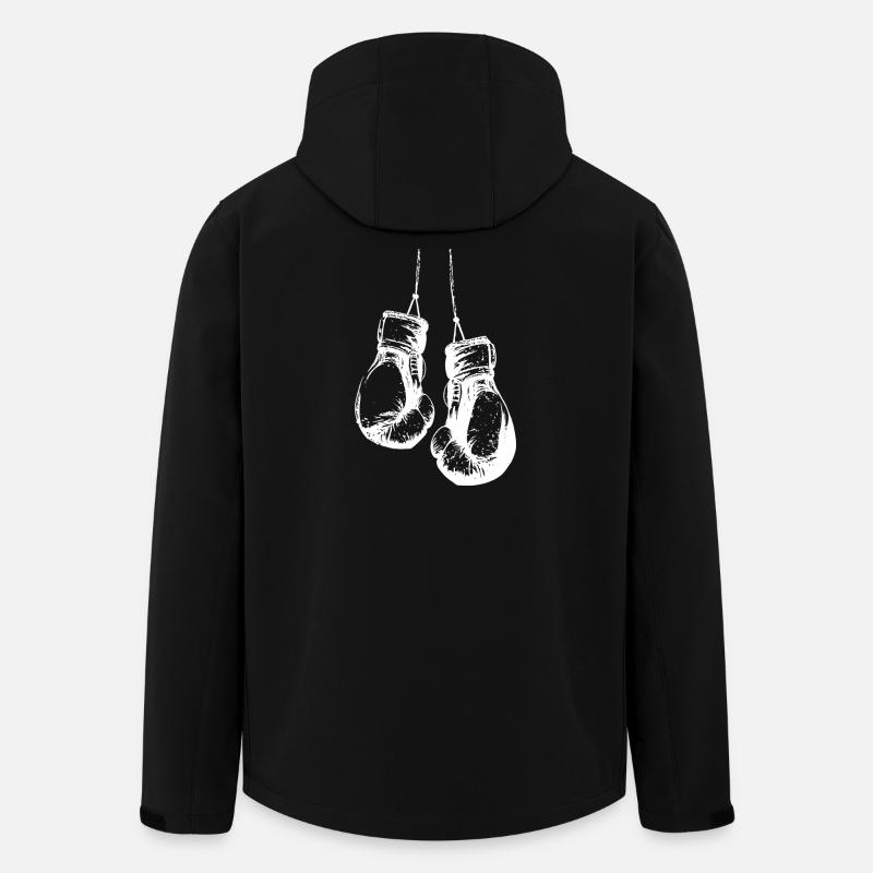 Boxing Gloves in White Design Boxing Club Boxer - Men’s Recycled Softshell Jacket by Stanley/Stella - black