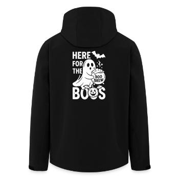 Ghost with Boo Brew Halloween - Men’s Recycled Softshell Jacket by Stanley/Stella - black - Back - AI Model Male 185 light (185cm)
