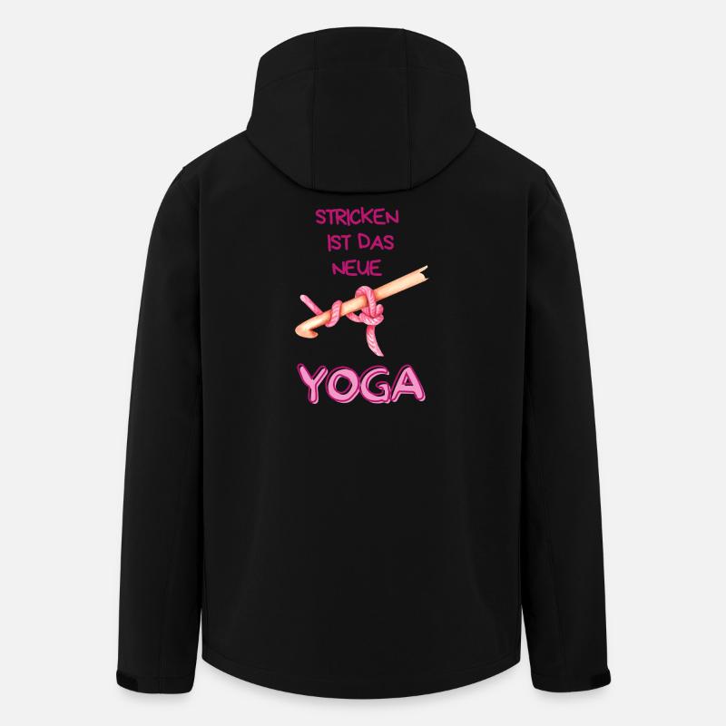 Stricken ist das neue Yoga - Recycelte Männer Softshell-Jacke von Stanley/Stella - Schwarz