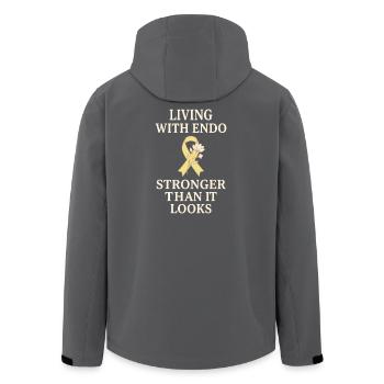 Endometriose-bewusstsein Endo Warrior - Recycelte Männer Softshell-Jacke von Stanley/Stella - Schwarz - Hinten - AI Model Male 185 light (185cm)