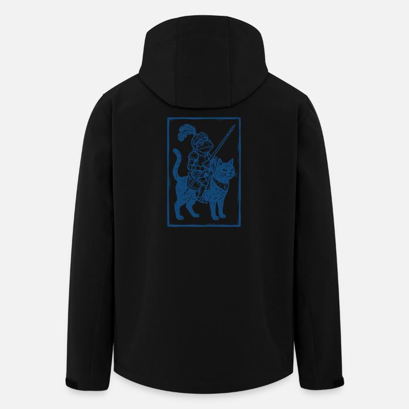 Frosch Ritter - Holzschnitt Fantasy Art - Recycelte Männer Softshell-Jacke von Stanley/Stella - Schwarz