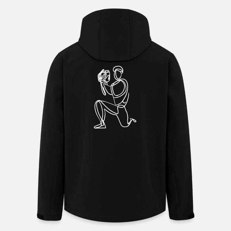 Croquis de baseball - Veste softshell homme en polyester recyclé Stanley/Stella - noir