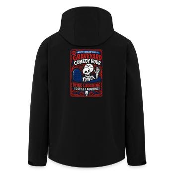 Graveyard Comedy Hour Skeleton Humor - Men’s Recycled Softshell Jacket by Stanley/Stella - black - Back - AI Model Male 185 light (185cm)