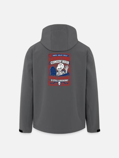 Graveyard Comedy Hour Skeleton Humor - Men’s Recycled Softshell Jacket by Stanley/Stella - black