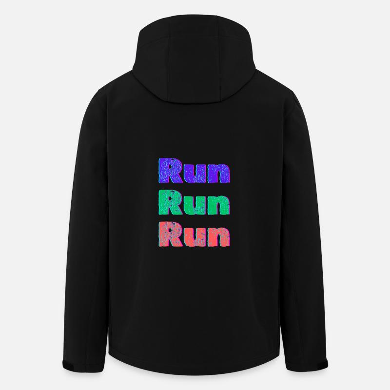 Run run run - Veste softshell homme en polyester recyclé Stanley/Stella - noir