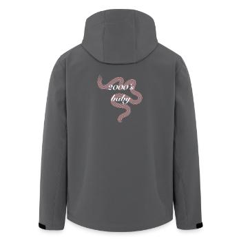 Ruban rétro pour bébé des années 2000 - Veste softshell homme en polyester recyclé Stanley/Stella - noir - Dos - AI Model Male 185 light (185cm)