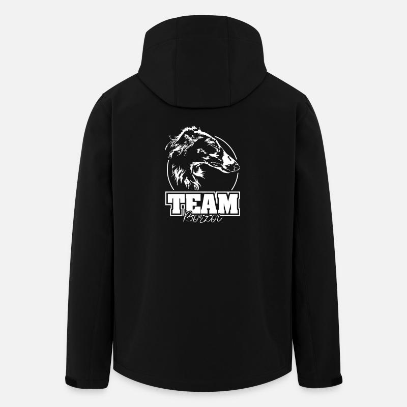 TEAM BORZOI Hunde Hundesport Windhunde Wilsigns - Recycelte Männer Softshell-Jacke von Stanley/Stella - Schwarz