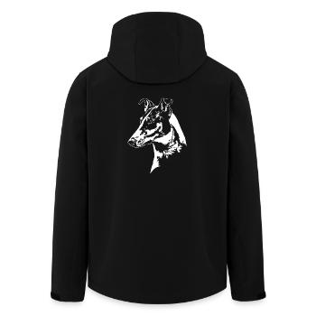 KURZHAAR COLLIE Portrait Hund Hunde Wilsigns - Recycelte Männer Softshell-Jacke von Stanley/Stella - Schwarz - Hinten - AI Model Male 185 light (185cm)