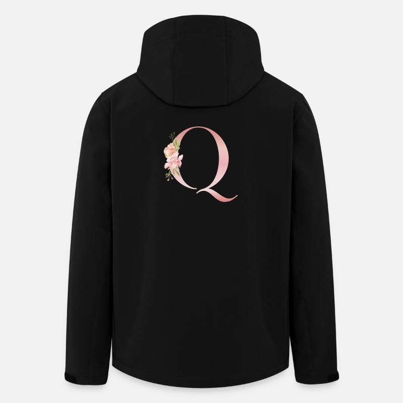 Pastel Q Floral Monogramm - Recycelte Männer Softshell-Jacke von Stanley/Stella - Schwarz