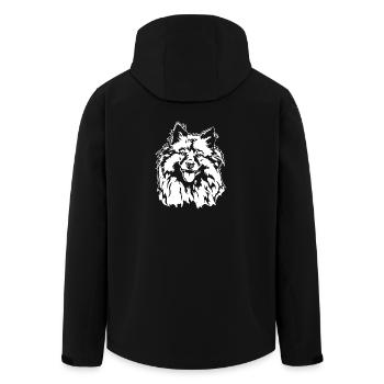 Wolfsspitz Keeshond Hundeportrait Hunde Wilsigns - Recycelte Männer Softshell-Jacke von Stanley/Stella - Schwarz - Hinten - AI Model Male 185 light (185cm)