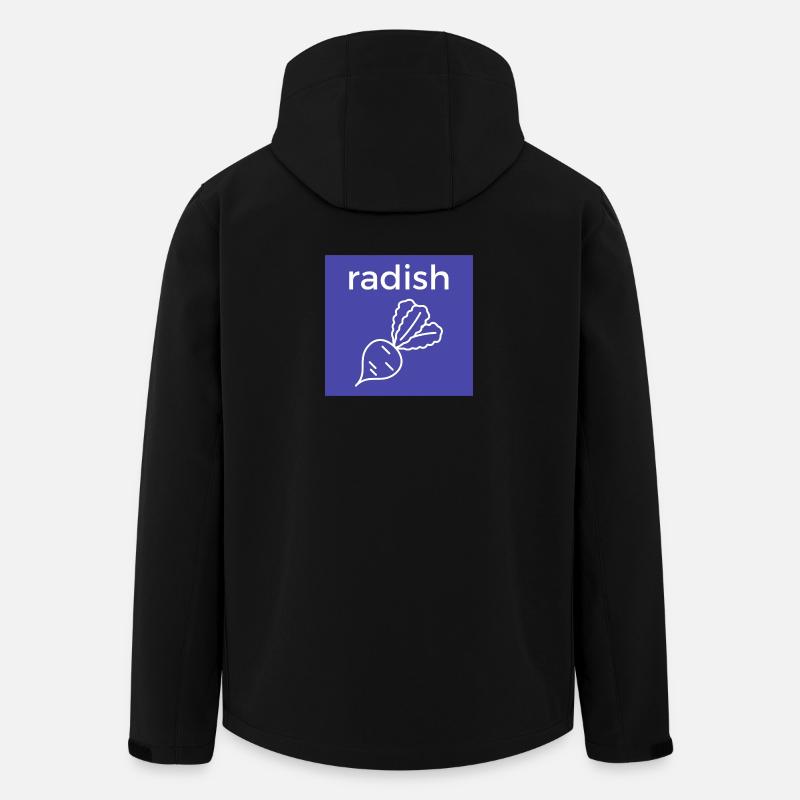 Radieschen Linienstil auf Blau - Recycelte Männer Softshell-Jacke von Stanley/Stella - Schwarz