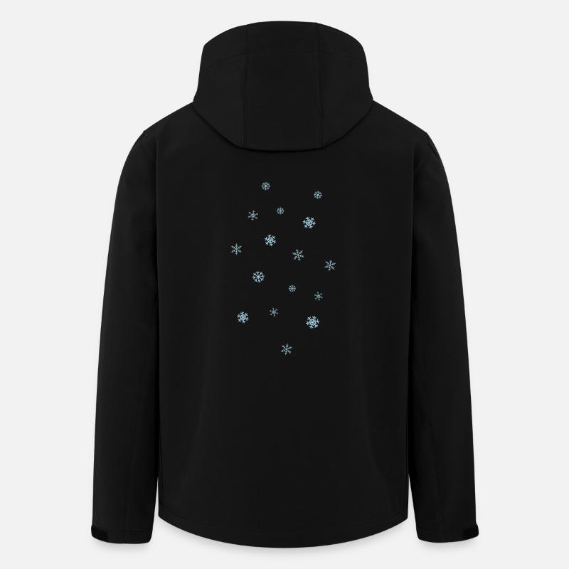 Schneeflocken - Recycelte Männer Softshell-Jacke von Stanley/Stella - Schwarz