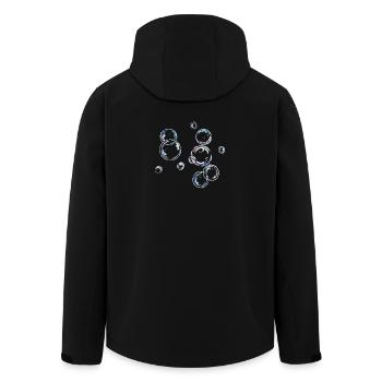Techno Bubble Neon Clubwear Festival T-Shirt - Recycelte Männer Softshell-Jacke von Stanley/Stella - Schwarz - Hinten - AI Model Male 185 light (185cm)