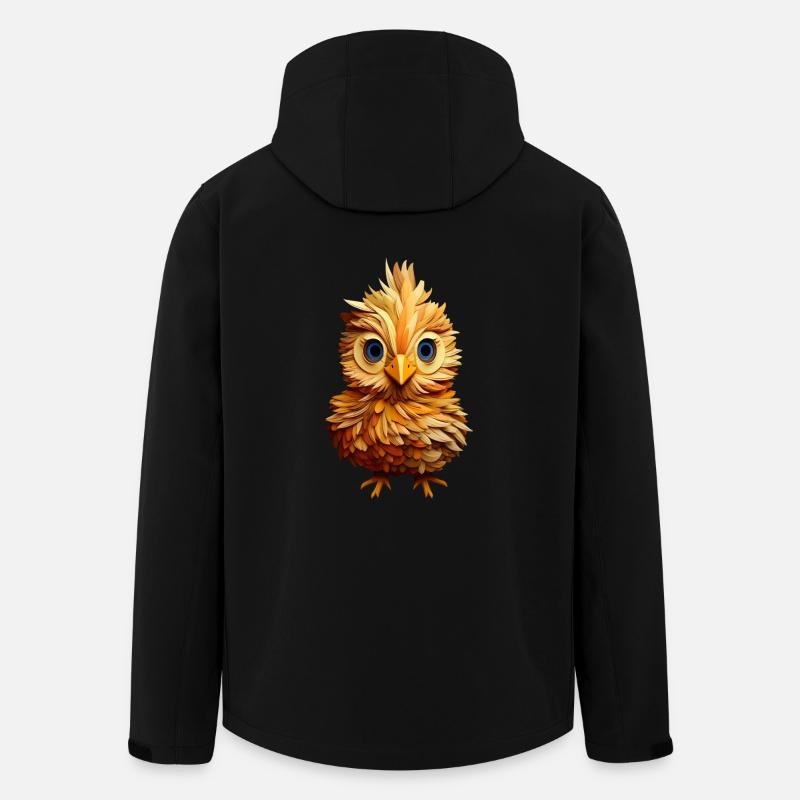Conception de poussin de poulet - Veste softshell homme en polyester recyclé Stanley/Stella - noir