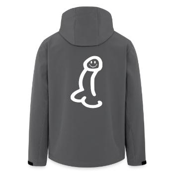 Penis - Recycelte Männer Softshell-Jacke von Stanley/Stella - Schwarz - Hinten - AI Model Male 185 light (185cm)