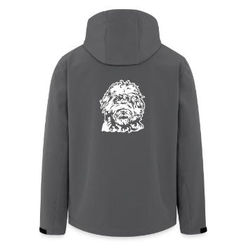 LABRADOODLE PORTRAIT - Recycelte Männer Softshell-Jacke von Stanley/Stella - Schwarz - Hinten - AI Model Male 185 light (185cm)