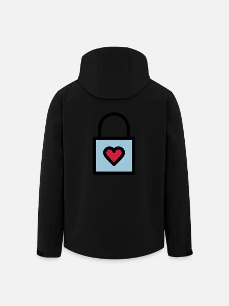 Padlock, love lock - Men’s Recycled Softshell Jacket by Stanley/Stella - black