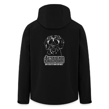 Cooler BAYERISCHER GEBIRGSSCHWEISSHUND Wilsigns - Recycelte Männer Softshell-Jacke von Stanley/Stella - Schwarz - Hinten - AI Model Male 185 light (185cm)