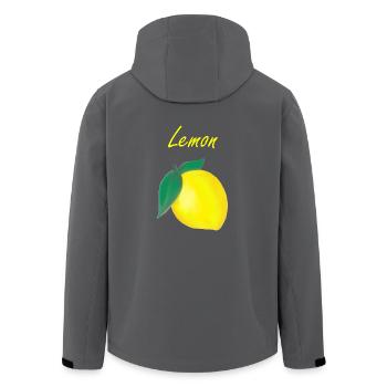 Lemon - Zitrone - Recycelte Männer Softshell-Jacke von Stanley/Stella - Schwarz - Hinten - AI Model Male 185 light (185cm)