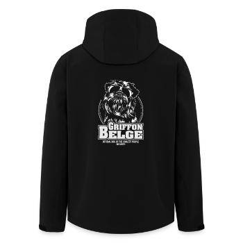 GRIFFON BELGE coolest people Hundespruch Wilsigns - Recycelte Männer Softshell-Jacke von Stanley/Stella - Schwarz - Hinten - AI Model Male 185 light (185cm)