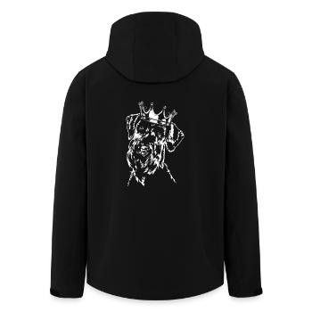 GIANT SCHNAUZER Crown Dogs Dog Wilsigns - Men’s Recycled Softshell Jacket by Stanley/Stella - black - Back - AI Model Male 185 light (185cm)