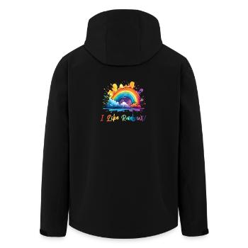 I Like Rainbows - Men’s Recycled Softshell Jacket by Stanley/Stella - black - Back - AI Model Male 185 light (185cm)