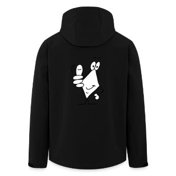 Daumen hoch - Recycelte Männer Softshell-Jacke von Stanley/Stella - Schwarz - Hinten - AI Model Male 185 light (185cm)