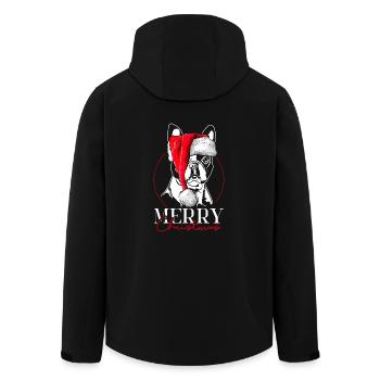 Santa Boston Terrier Merry Christmas Hund Wilsigns - Recycelte Männer Softshell-Jacke von Stanley/Stella - Schwarz - Hinten - AI Model Male 185 light (185cm)