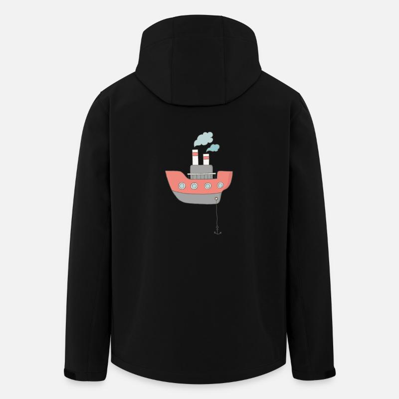 bateau - Veste softshell homme en polyester recyclé Stanley/Stella - noir