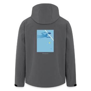 Tennis Art - Recycelte Männer Softshell-Jacke von Stanley/Stella - Schwarz - Hinten - AI Model Male 185 light (185cm)