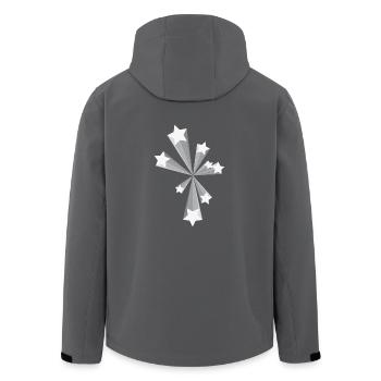 Flying Stars Sterne fliegende Stern Star - Recycelte Männer Softshell-Jacke von Stanley/Stella - Schwarz - Hinten - AI Model Male 185 light (185cm)