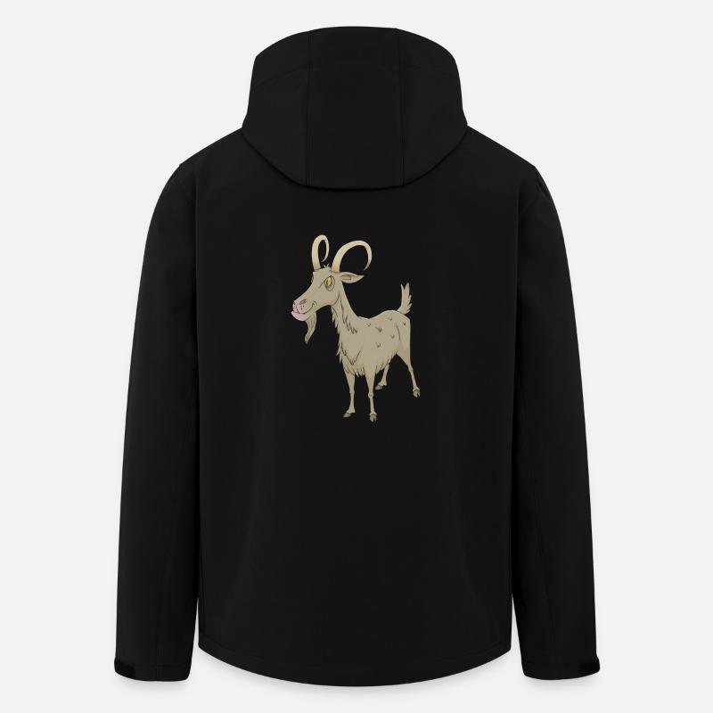 Ziege Ziegenbock - Recycelte Männer Softshell-Jacke von Stanley/Stella - Schwarz