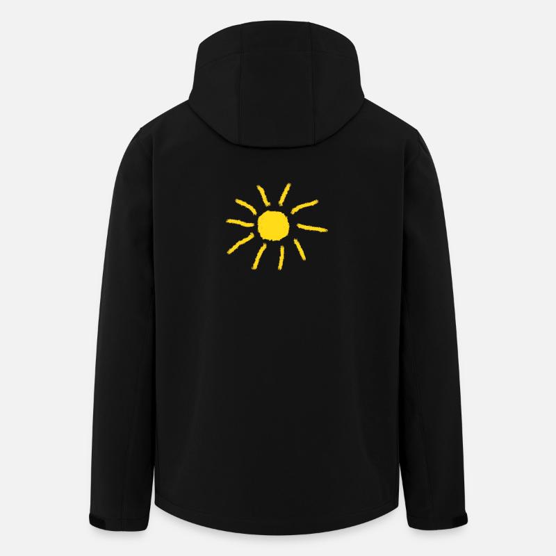 Sun Summer Holiday Gift - Men’s Recycled Softshell Jacket by Stanley/Stella - black