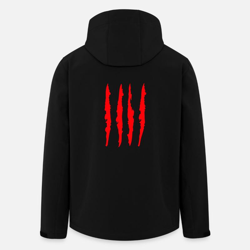 senyera "griffes" rouge - Veste softshell homme en polyester recyclé Stanley/Stella - noir