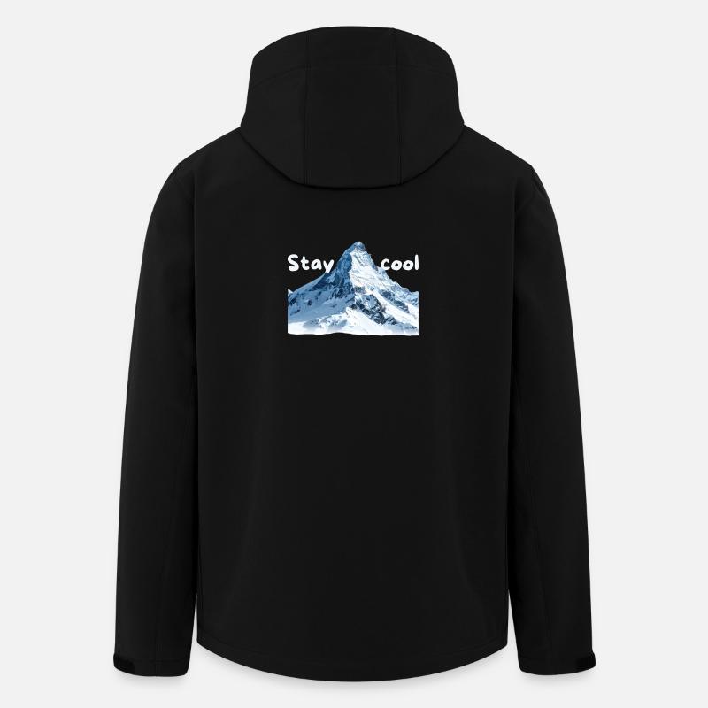 Berglandschaft Stay Cool - Recycelte Männer Softshell-Jacke von Stanley/Stella - Schwarz