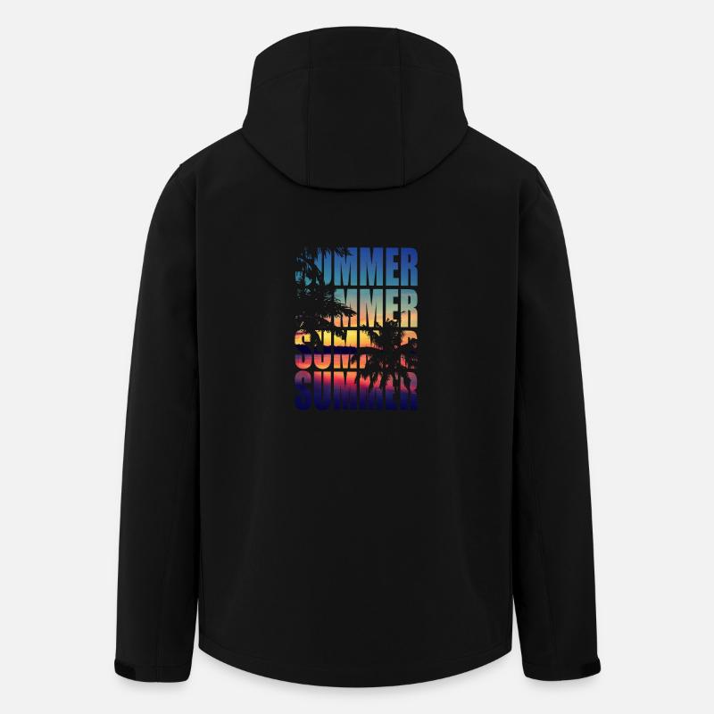 Summer palms summer - Men’s Recycled Softshell Jacket by Stanley/Stella - black