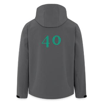 40 ANS. 40e ANNIVERSAIRE. ANNIVERSAIRE 40 ANS. 40 - Veste softshell homme en polyester recyclé Stanley/Stella - noir - Dos - AI Model Male 185 light (185cm)